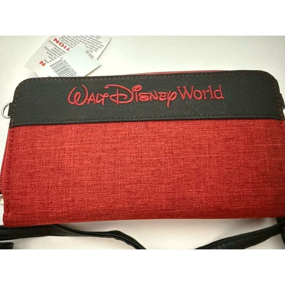 Disney Mickey Mouse Red Wristlet Crossbody Wallet Walt Disney World Disney Parks